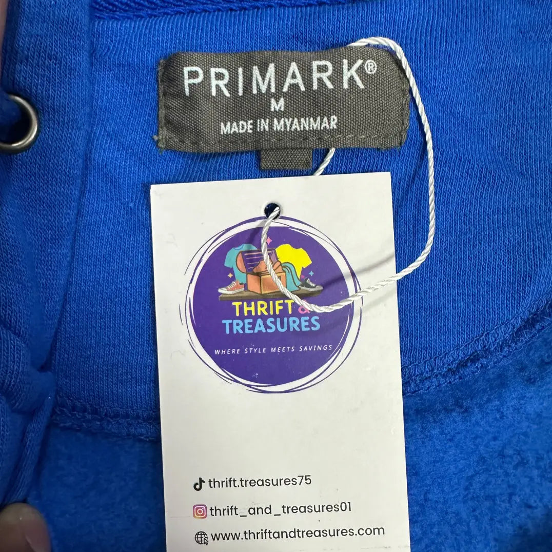 💙 Primark “Tropical Vibes” Blue Zip-Up Hoodie