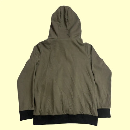 🧥 TheLEEs Olive Utility Zip-Up Hoodie