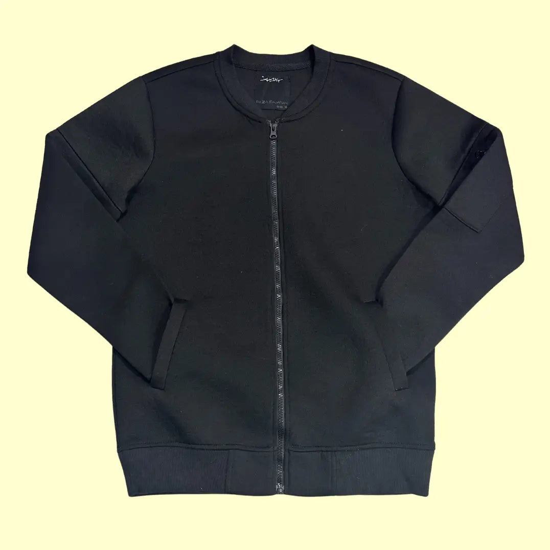 🖤 Piazza Italia Man Black Zip-Up Sweatshirt