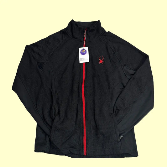 🕷️ Spyder Black Performance Zip-Up Jacket