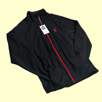 🕷️ Spyder Black Performance Zip-Up Jacket