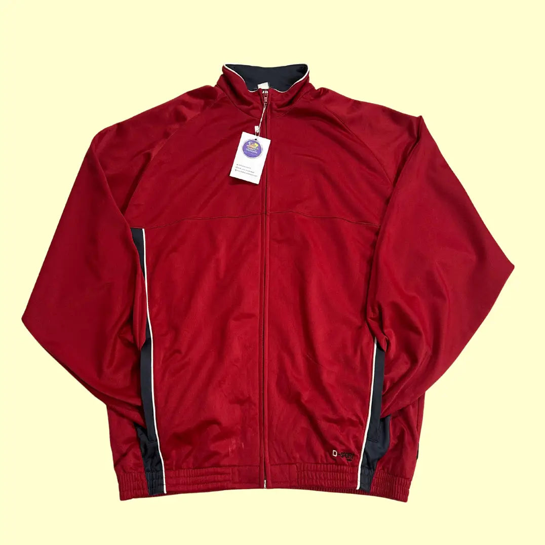 Decathlon Red Track Jacket – Men's Full Zip Sportswear