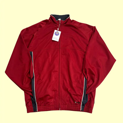 Decathlon Red Track Jacket – Men's Full Zip Sportswear