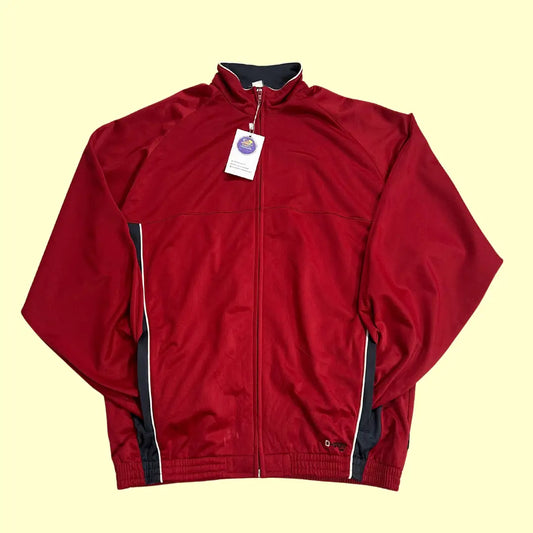 Decathlon Red Track Jacket – Men's Full Zip Sportswear