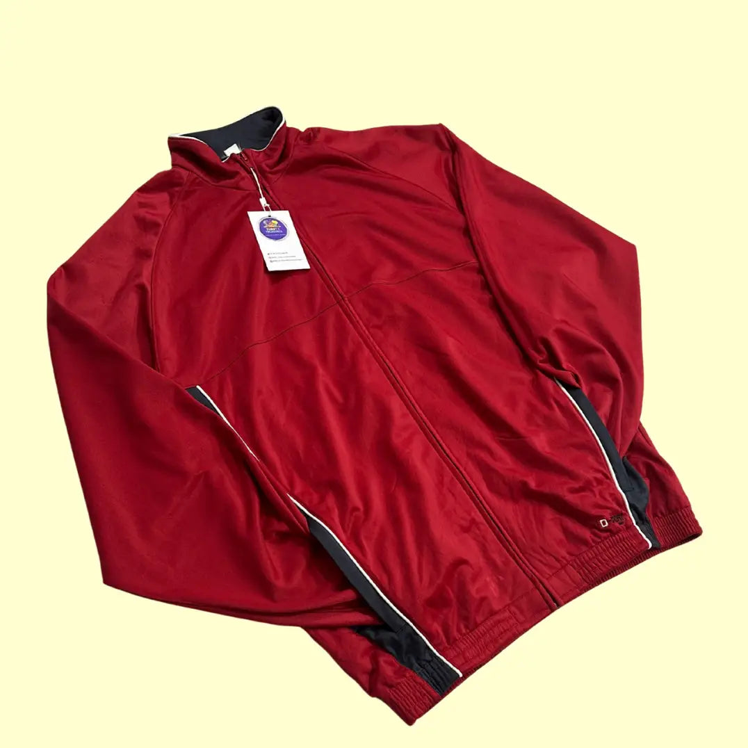 Decathlon Red Track Jacket – Men's Full Zip Sportswear