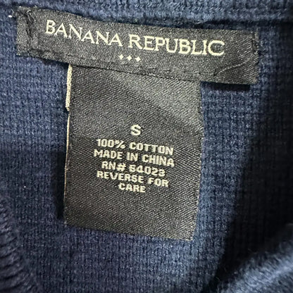 Banana Republic Premium Cotton Zip-Up Jacket – Navy/Grey (Size S)