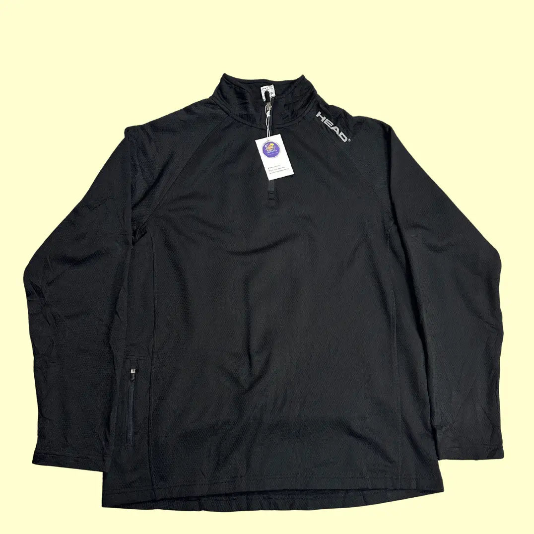 HEAD Black Quarter-Zip Training Jacket