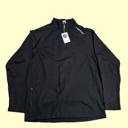 HEAD Black Quarter-Zip Training Jacket