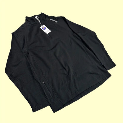HEAD Black Quarter-Zip Training Jacket
