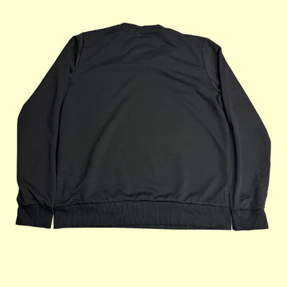 Camping Graphic Black Sweatshirt – “Camping Is My Happy Place” (Unisex)