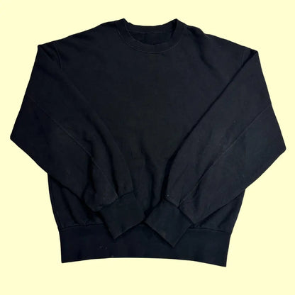 Plain Black Heavyweight Crewneck Sweatshirt – Unisex