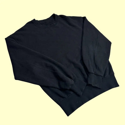 Plain Black Heavyweight Crewneck Sweatshirt – Unisex