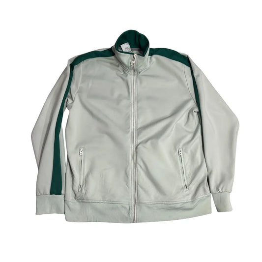 ZARA Light Grey & Green Retro Track Jacket – Full Zip