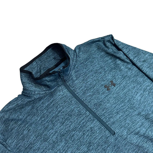 Under Armour Blue Heather Quarter-Zip Performance Pullover