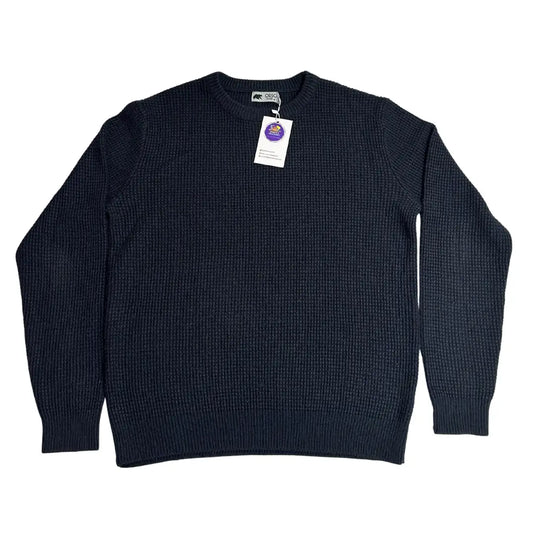 ORSO Store Dark Navy Textured Knit Sweater