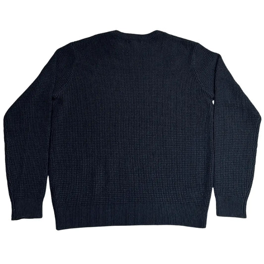 ORSO Store Dark Navy Textured Knit Sweater