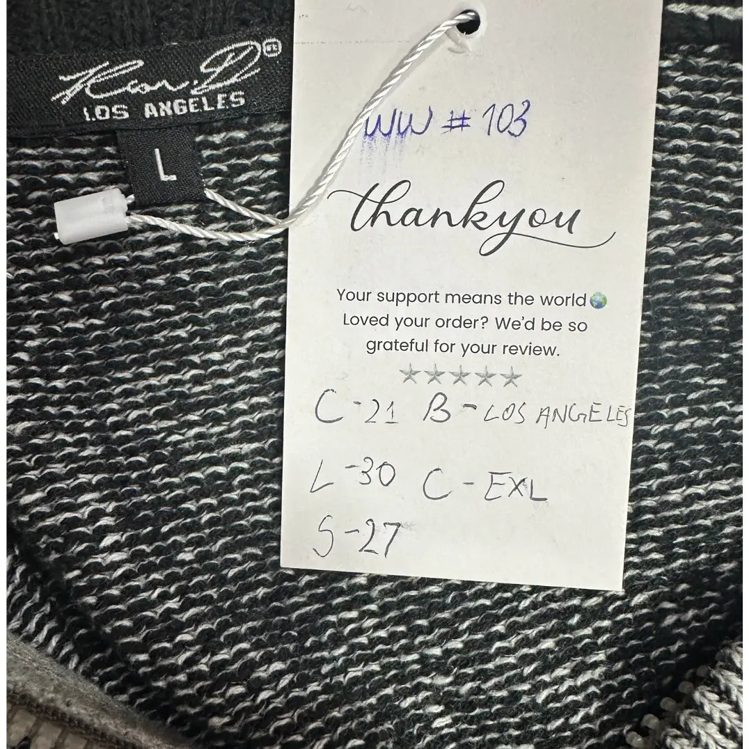 Gray high-neck knitted sweater
