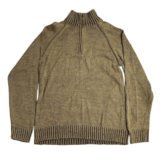 CEDAR WOOD Olive green high-neck knitted sweater
