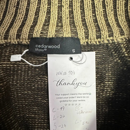 CEDAR WOOD Olive green high-neck knitted sweater