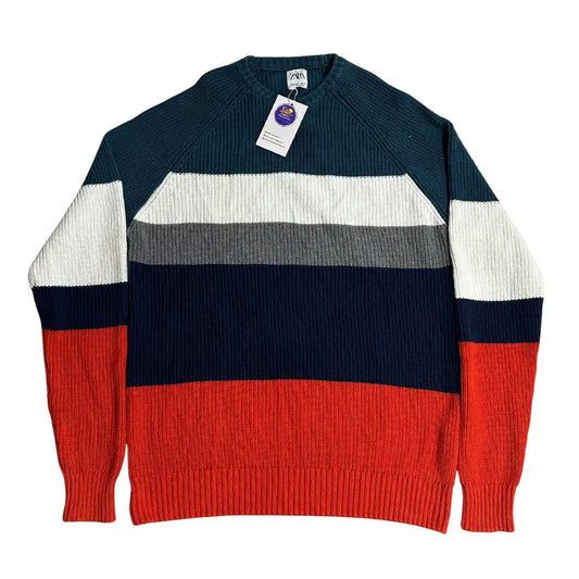ZARA Multicolor Striped Knit Sweater