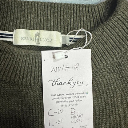 Henri Lloyd Olive Green Knit Sweater