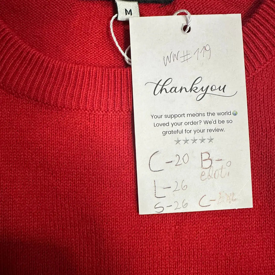 Eddie Red Knit Sweate