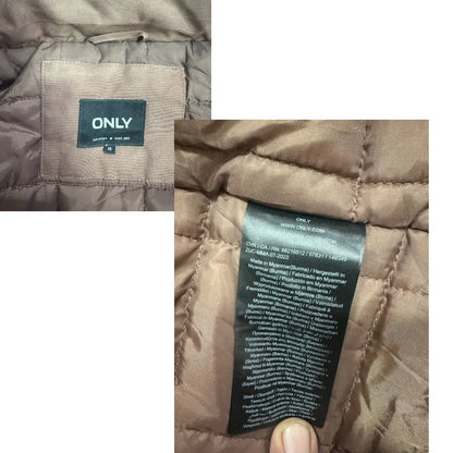 ONLY Brown Hooded Winter Parka Jacket