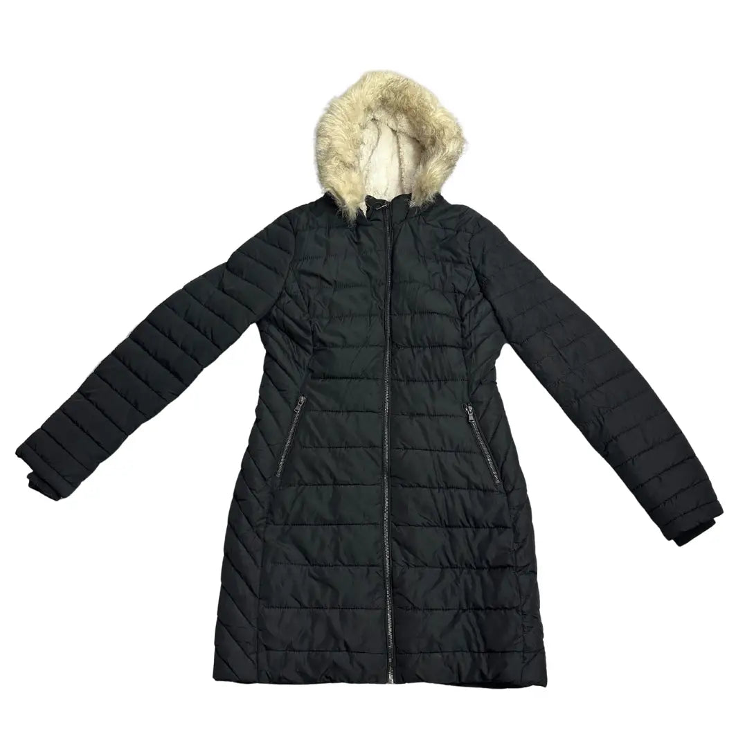 Tally Weijl Women’s Long Puffer Winter Coat – Faux Fur Hood