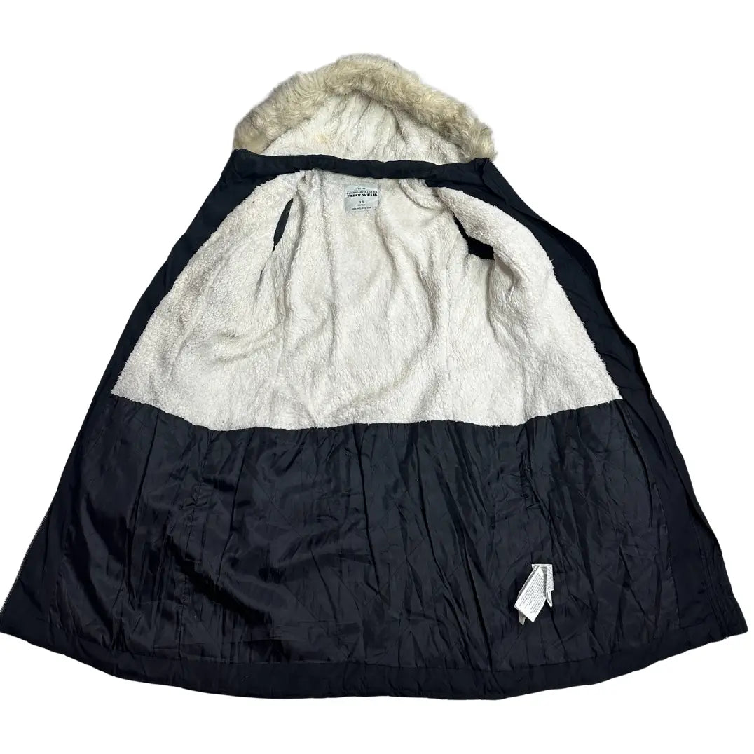 Tally Weijl Women’s Long Puffer Winter Coat – Faux Fur Hood