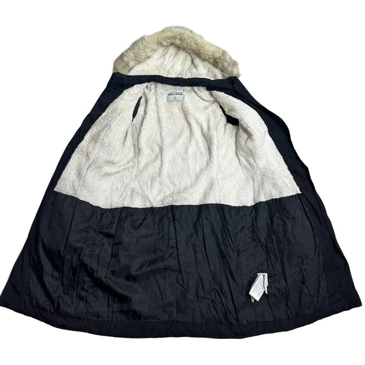 Tally Weijl Women’s Long Puffer Winter Coat – Faux Fur Hood