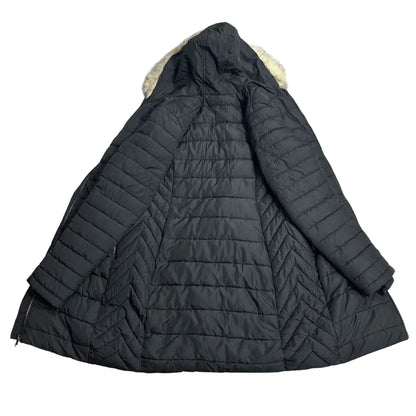 Tally Weijl Women’s Long Puffer Winter Coat – Faux Fur Hood