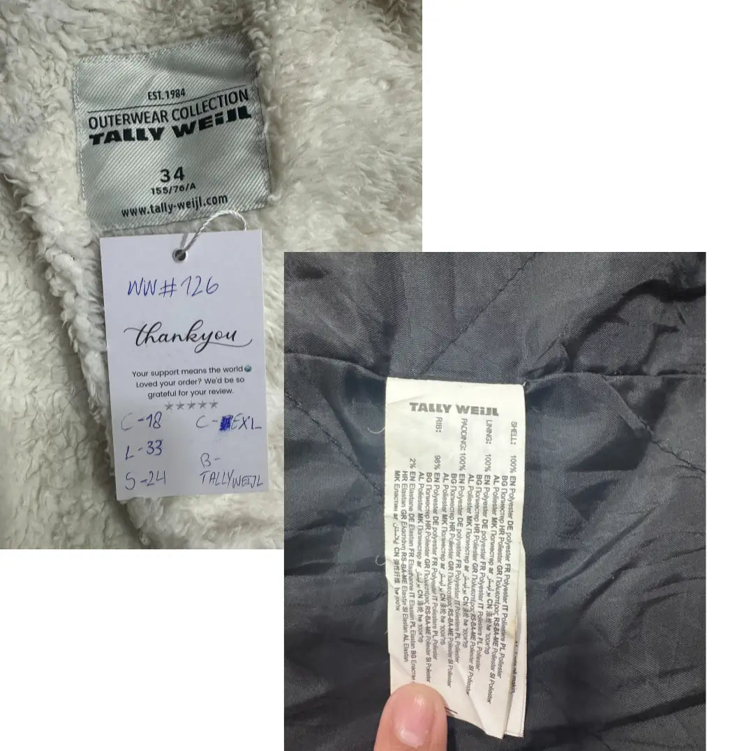 Tally Weijl Women’s Long Puffer Winter Coat – Faux Fur Hood