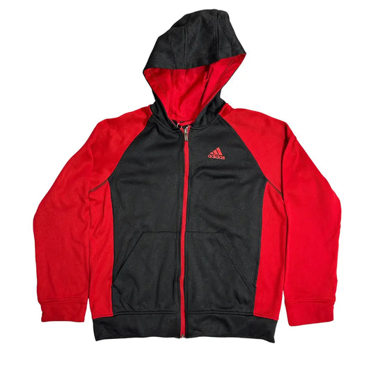 Adidas Zip Hoodie – Black & Red