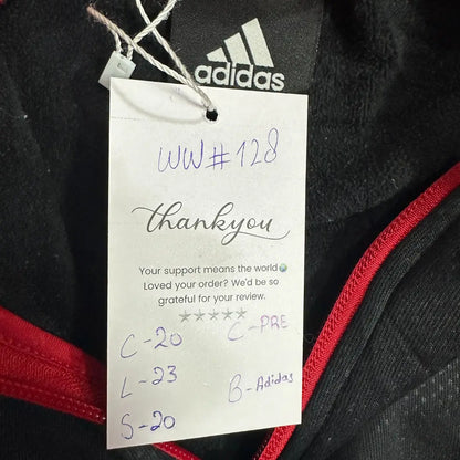 Adidas Zip Hoodie – Black & Red