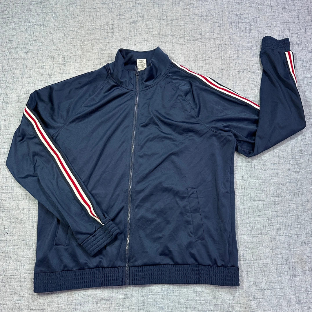 Athletic Works® Navy Stripe Track Jacket(2XL)