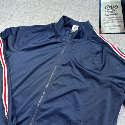 Athletic Works® Navy Stripe Track Jacket(2XL)