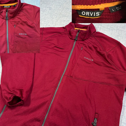 ORVIS® Burgundy Performance Full Zip Jacket(L)