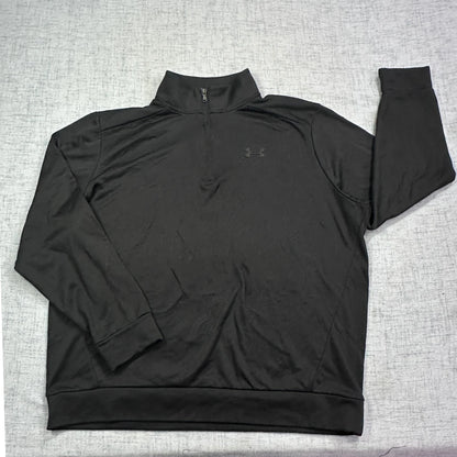 Under Armour® Black Quarter Zip Performance Pullover(XL)