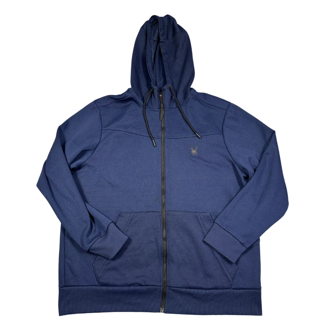 Spyder navy blue active zip hoodie