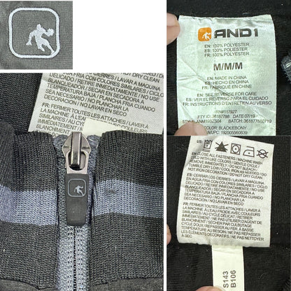 AND1® Black Track Jacket Full Zip-M