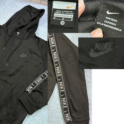 Nike® Black Hoodie Logo Tape-M