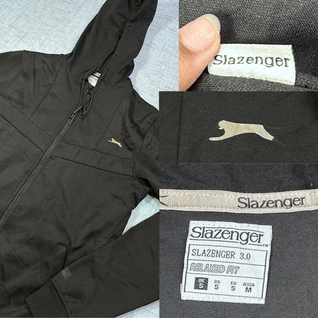 Slazenger® Black Hooded Jacket Relaxed-S
