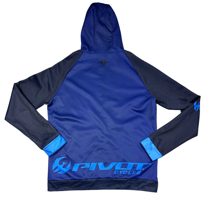 Pivot® Blue Cycling Hoodie Zip-M