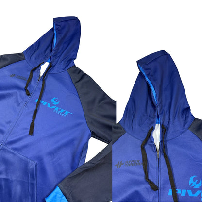 Pivot® Blue Cycling Hoodie Zip-M