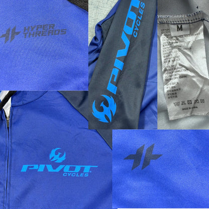 Pivot® Blue Cycling Hoodie Zip-M