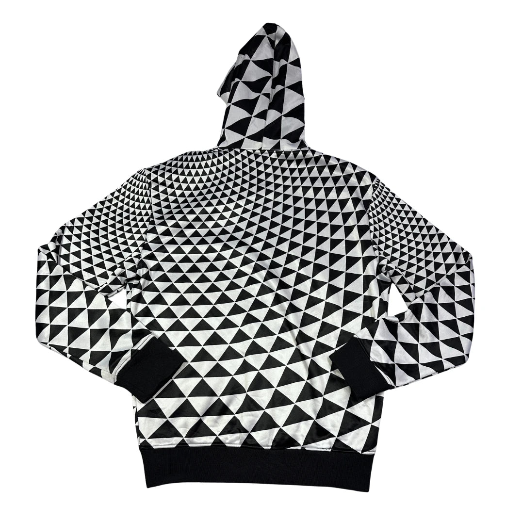 Converse® Black White Zip Hoodie Geometric-M