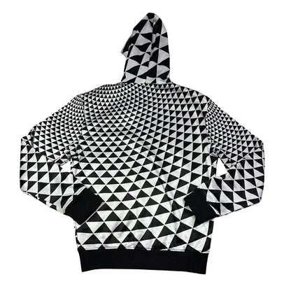 Converse® Black White Zip Hoodie Geometric-M