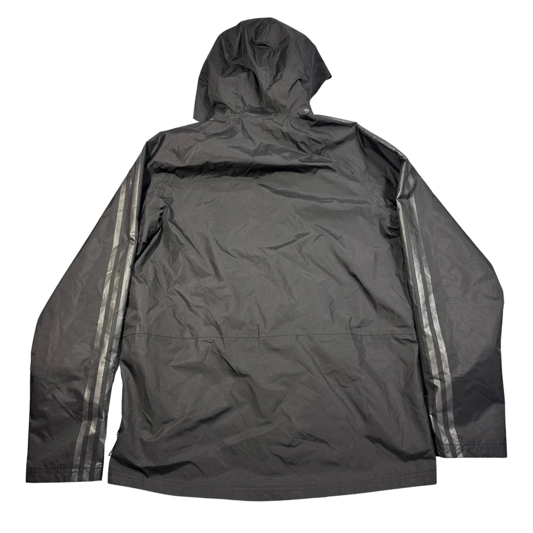 Adidas® Black Climastorm Hooded Jacket-M