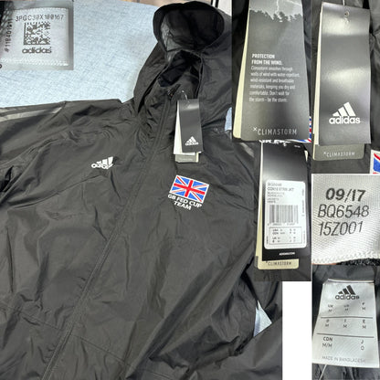 Adidas® Black Climastorm Hooded Jacket-M