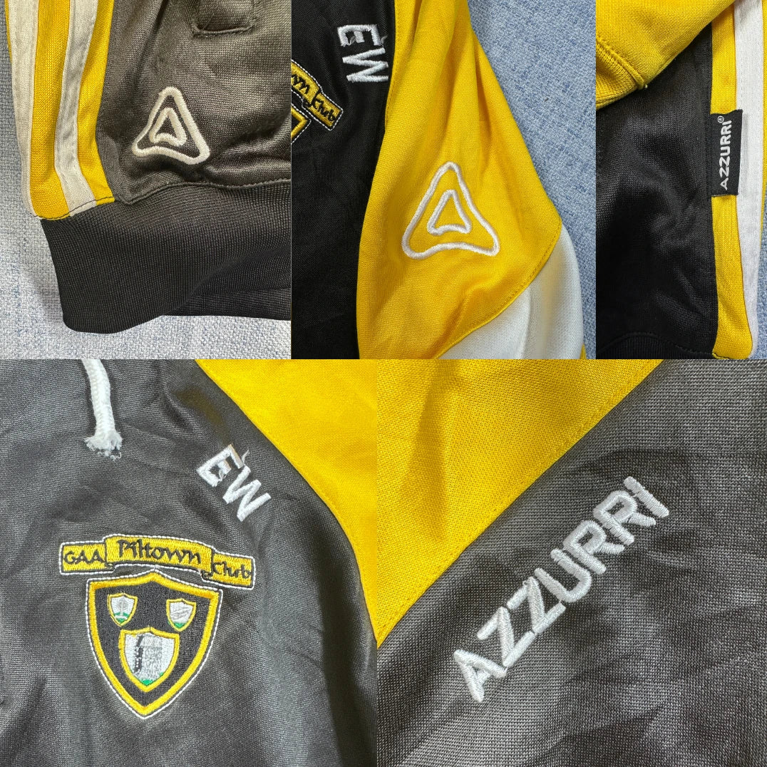 Azzurri® Yellow Black Hooded Sports Top